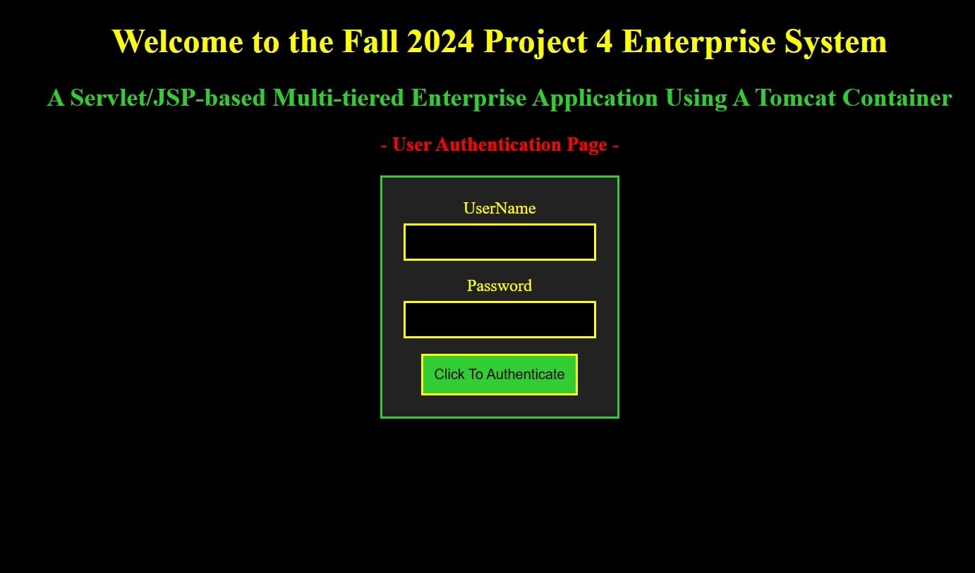 Screenshot of Three-Tier Inventory Management WebApp showing the log in page