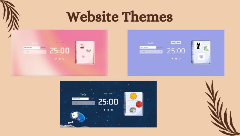Screenshot of Focus application showing the different themes